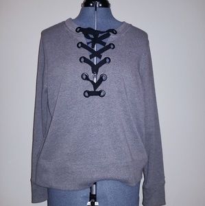 NWT DKNY Sport Lace Up Sweatshirt - Large